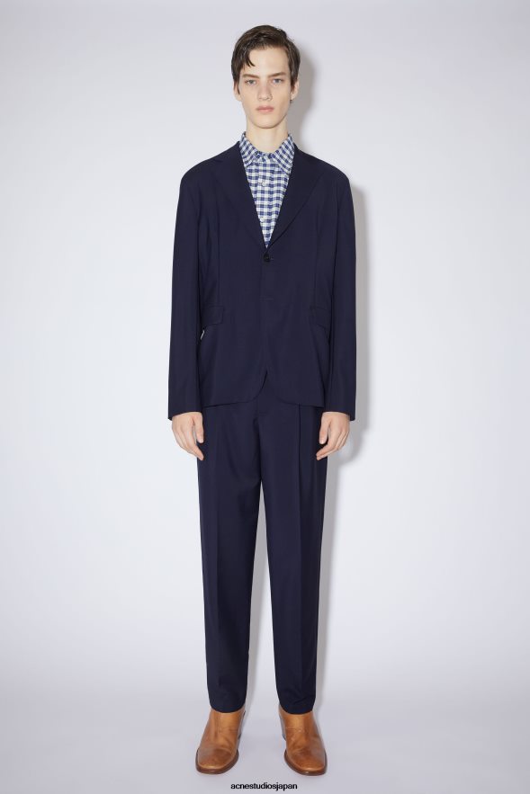 Acne Studiosスーツジャケット Acne Studios - レイヤードスーツジャケット - ネイビー